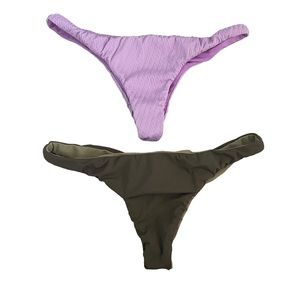 Fella Green Purple Bikini Bottoms Swim Bundle Womens Medium